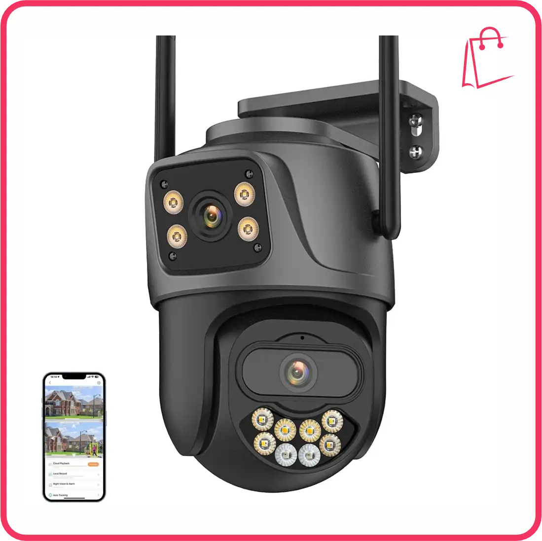 CAMARA DE SEGURIDAD DOBLE LENTE