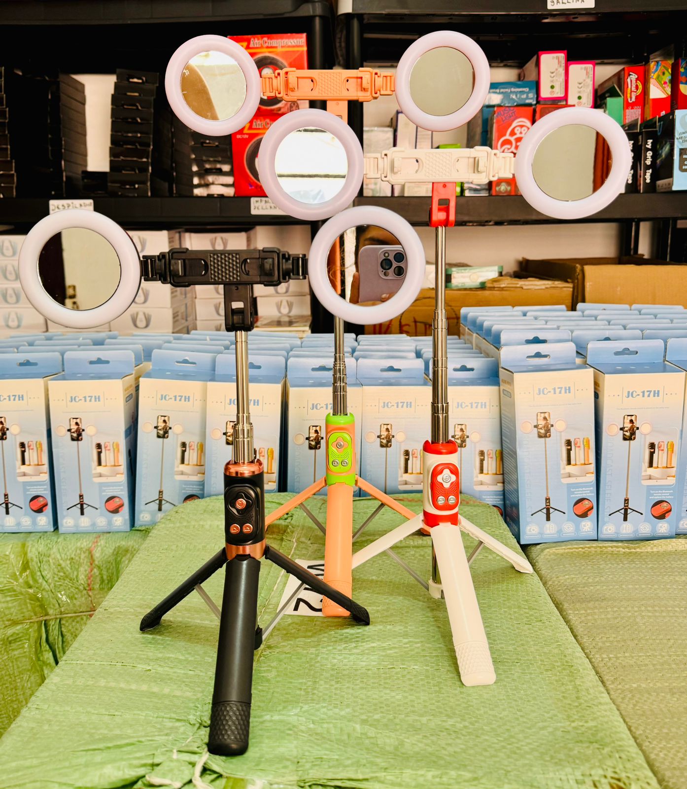 SELFIE STICK + 2 AROS DE LUZ