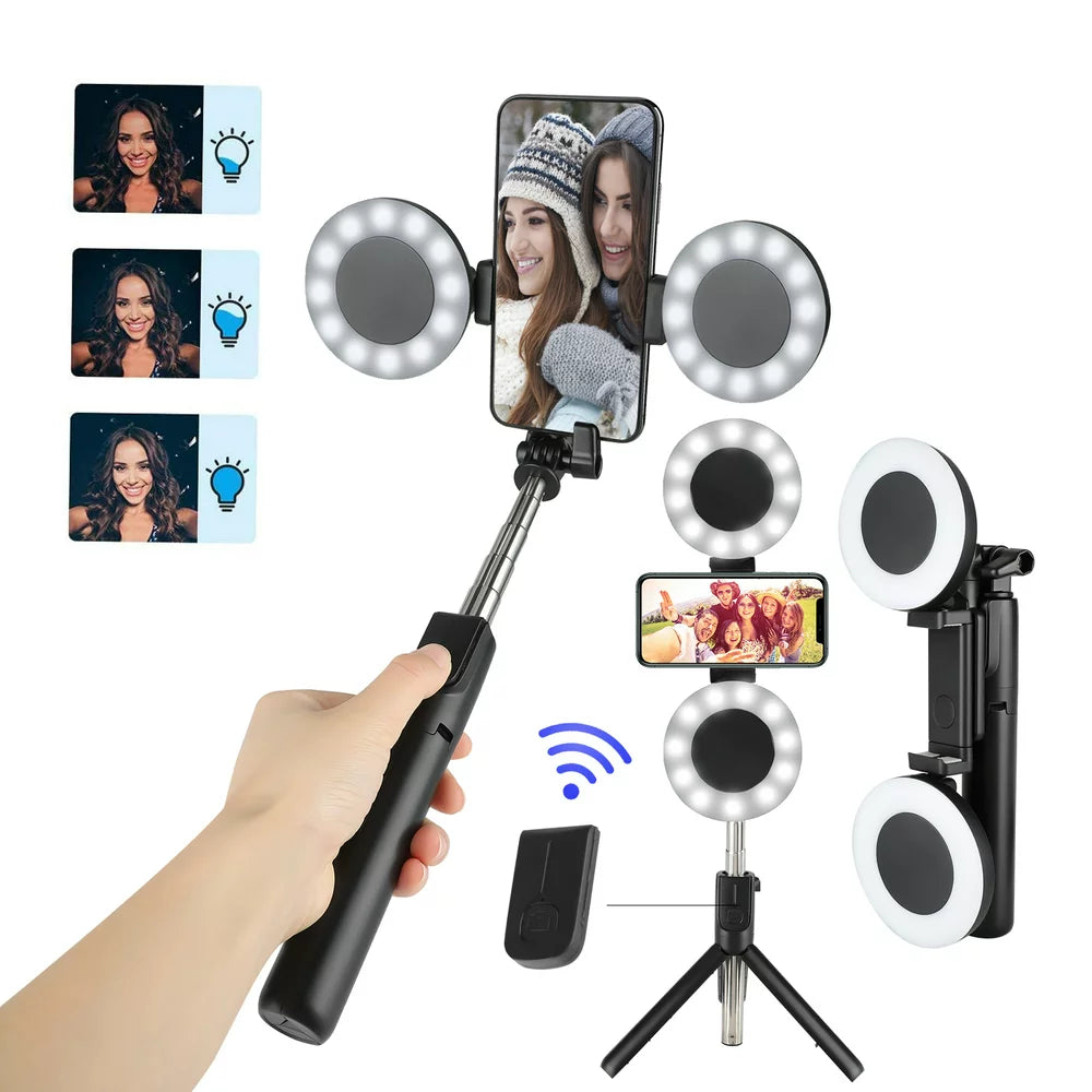 SELFIE STICK + 2 AROS DE LUZ